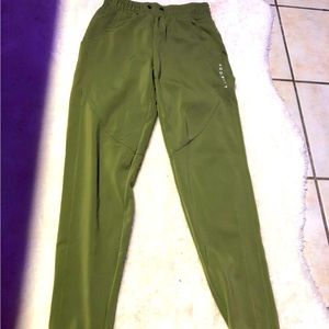 Green workout pants